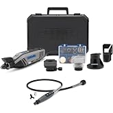 Dremel 4300-5/40 High-Performance Rotary Tool Kit Bundle | LED light, 225-02 flex-shaft attachment, (2 items)