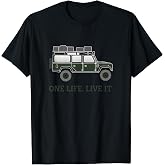 Defender Roof Tent Offroad 4x4 Travel Vehicle Tees T-Shirt for Camping Enthusiasts