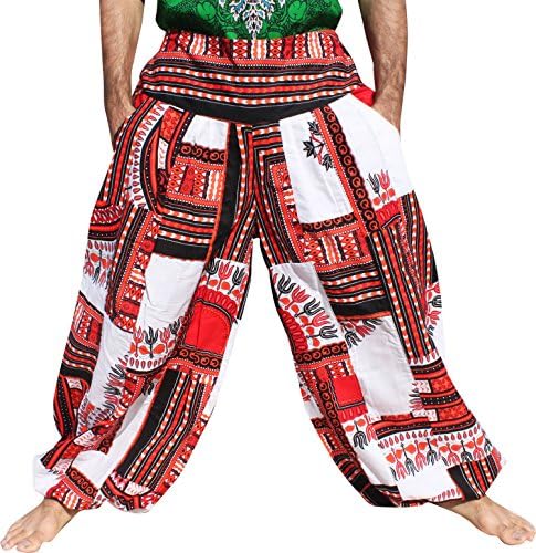 Wild African Boubou Patch Harem Dance Pants Afrika Dashiki Art Plus