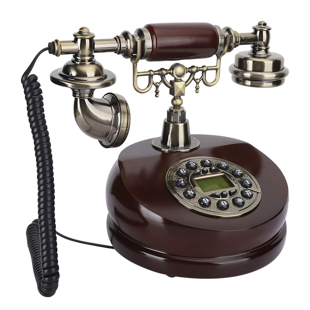Vbestlife Retro Antique Phone, Resin Phones Vintage Dual Purpose Landline Phones Craft Phone Decoration Dial Phone