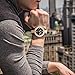 BEWELL W023A Natural Wooden Watches for Men with Calendar Quartz Lightweight Wrist Watch