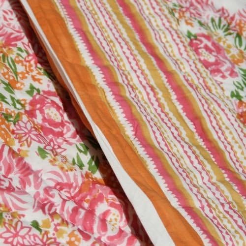 Natural quilts Rosie Large Quillow, Cotton Multi-Colour, 152 x 228 x 2 cm
