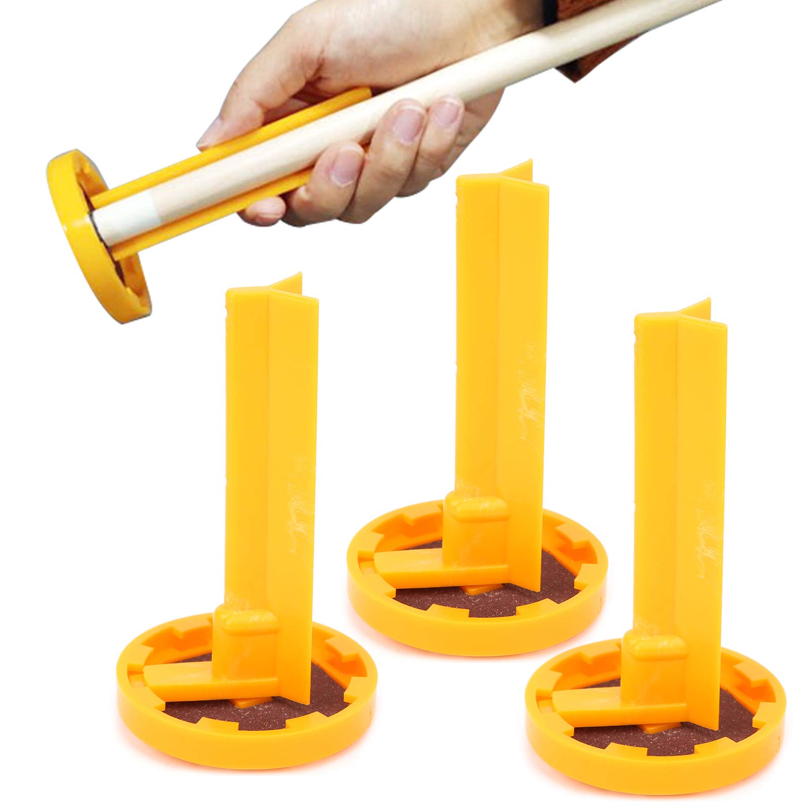 Alvinlite Cue Tip Shaper, 3Pcs Billiard Cue Tip Shaper Snooker Metal Sandpaper Grinding Filing Board Aluminium Alloy Billiard