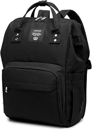 Lequeen Mochila De Gran Capacidad Para El Cuidado Del Bebe Negro Amazon Es Hogar