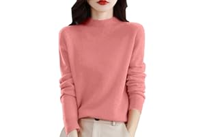 WJDNHKYD Casual Winter Sweaters Women's Pure Cashmere Sweater 2025 Fall Crew Neck Long Sleeve Warm Soft Knitted Pullover