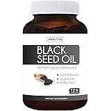 Black Seed Oil - 120 Softgel Capsules (Non-GMO & Vegetarian) Premium Cold-Pressed Nigella Sativa Producing Pure Black Cumin S