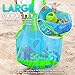 IBEET Beach Mesh Tote Bag, Beach Necessaries Children Toys Stay Away from Sand for the Beach Pool Boat, Perfect for Holding Toys Balls, Blue
