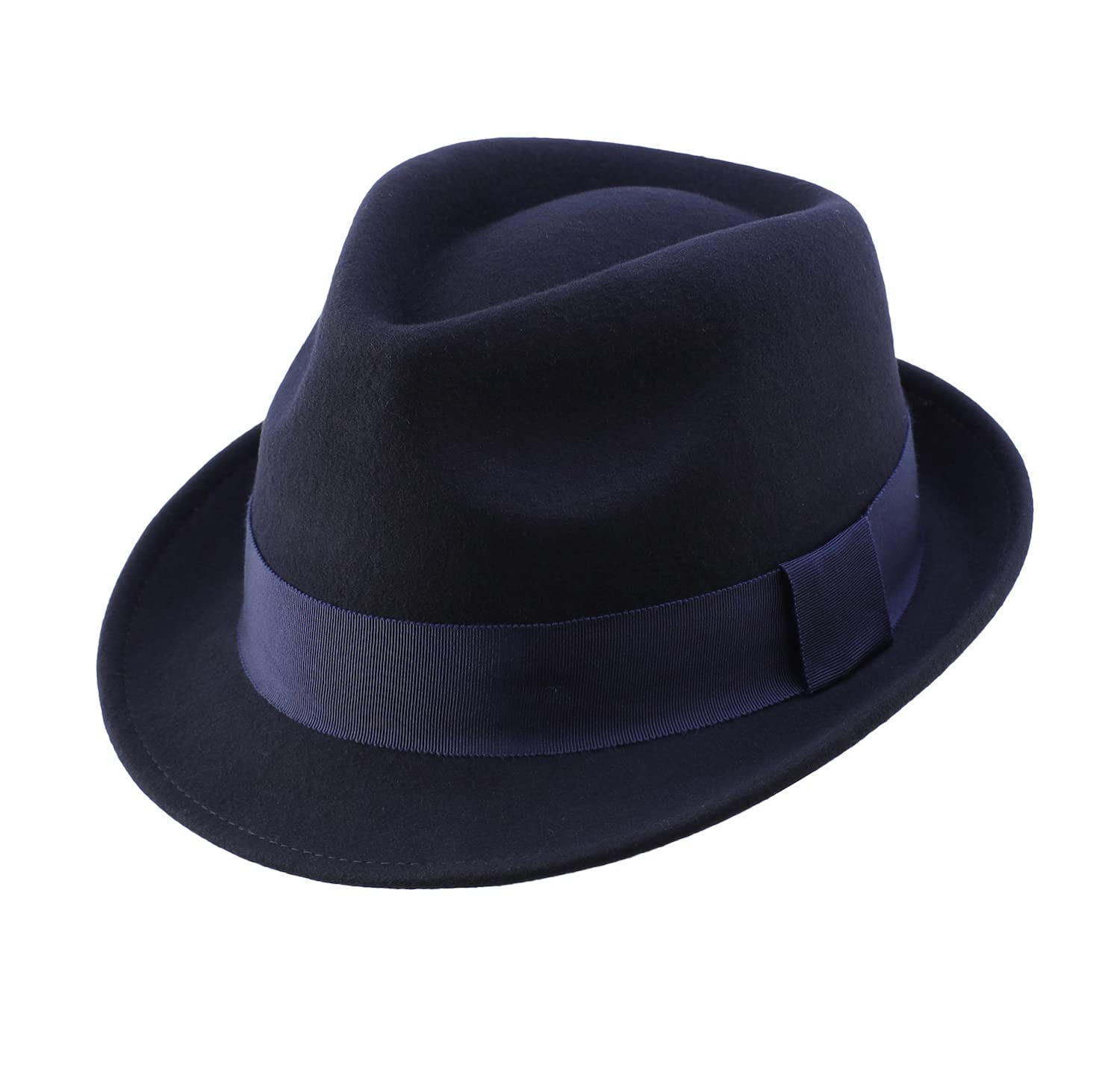 Home Prefer Men's Wool Felt Winter Hat Short Brim