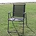 Devoko Patio Folding Chair Deck Sling Back Chair Camping Garden Pool Beach Using Chairs Space Saving Set of 4 (Black)