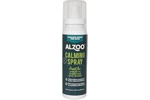 ALZOO Cat Calming Spray - Natural Stress & Anxiety Relief for Cats, Valerian & Lavadin Blend, No Synthetic Pheromones, Stress and Anxiety Relief for Cats During Travel, Vet, Fireworks, Separation