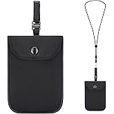 lapinchen Hidden Bra Wallet, Travel Neck Pouch & Secert Money Pocket for Woman to Keep Valuables Safe for Secure Travel with Adjustable, Elastic Strap(Black)