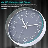 jomparis Silent Quartz Sweep Round Wall Clock 12 in Grey Modern Decor view 2