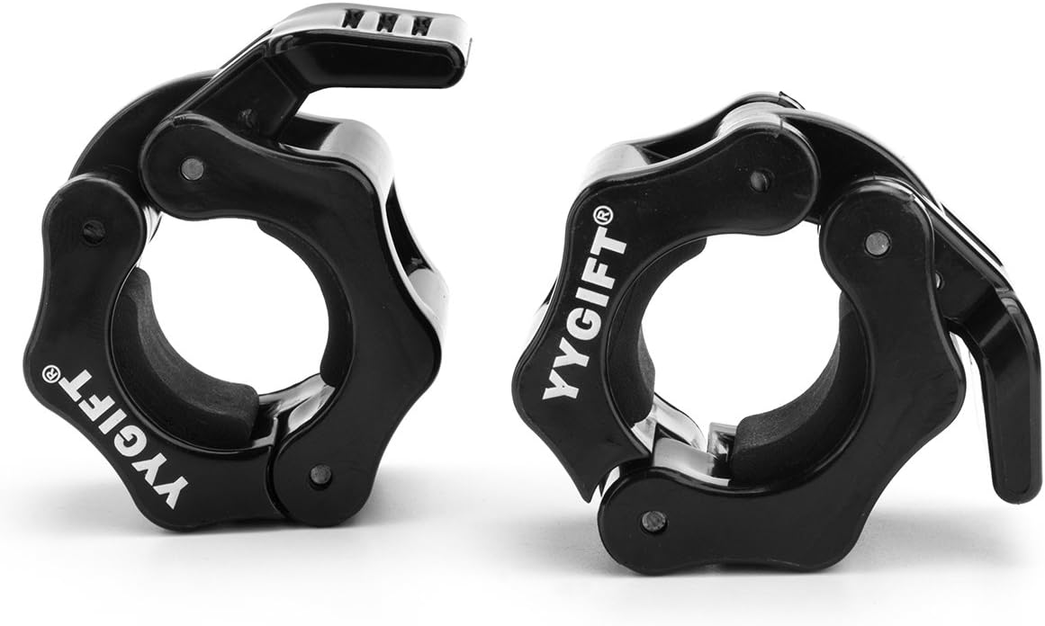 YYGIFT® One Pair of 1'' 30mm Diameter Barbell Clamps ABS Locking Collars Clamp For 1 Inch 30mm Barbells