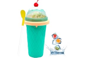 TENLARY Slushie Maker Cup - DIY Magic Quick Frozen Smoothies Cup for Homemade Milk Shake Ice Cream Maker, Portable Cooling Cup, Double Layer Squeeze Slushy Maker Cup, Birthday Gifts for Kids,Friends,Family