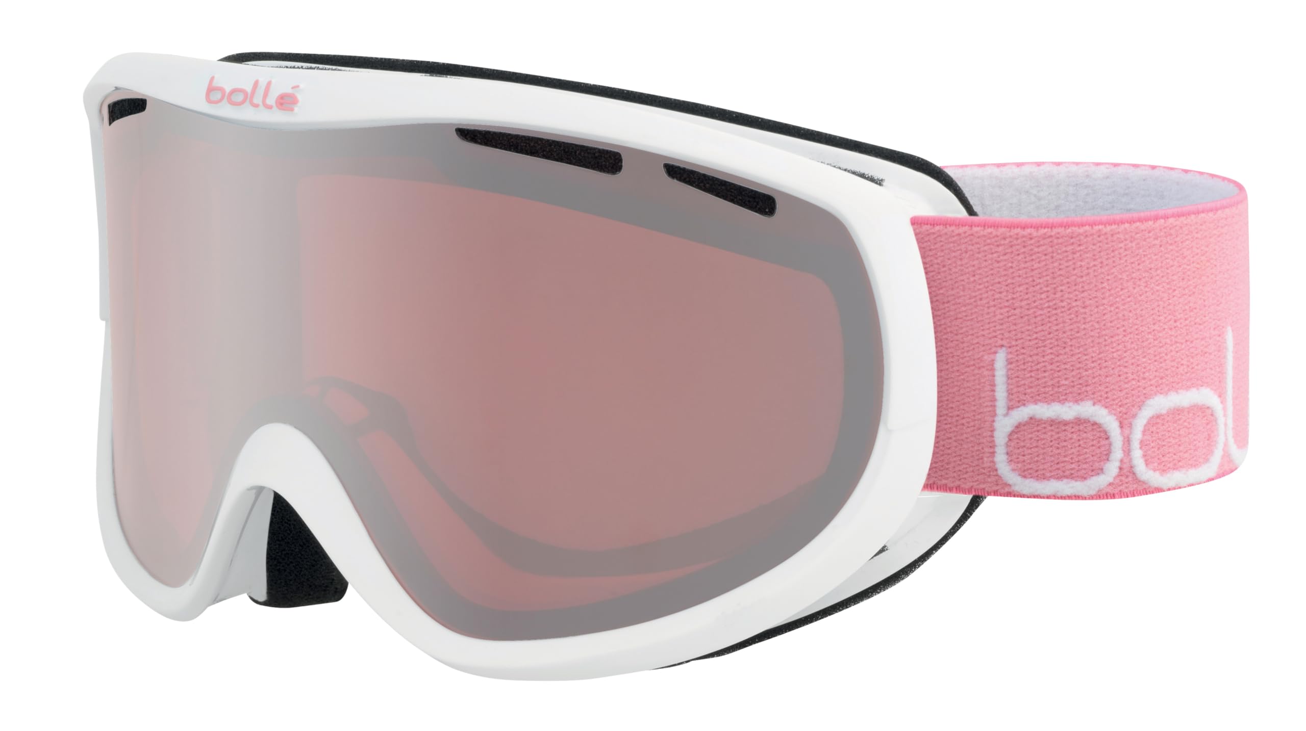 bollé - Sierra, White Pink Shiny, Vermillon Gun Cat 2, Small-Medium, Snow Goggles, Feminine, Adult — image 1