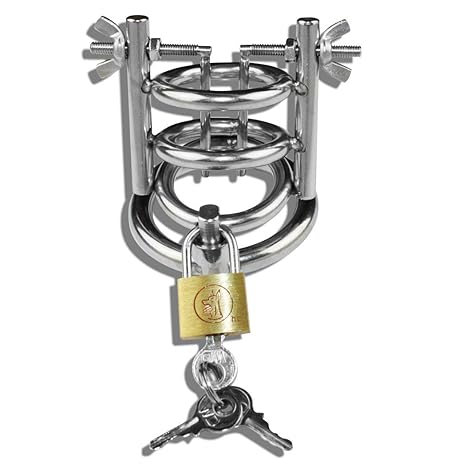 SEE-X® Peniskäfig mit Stretch-Dilator, Dehnung 0,60cm-2,50cm, Stretching Penis-Käfig für Urethral-Dehnung, BDSM Erotik-Toy fü