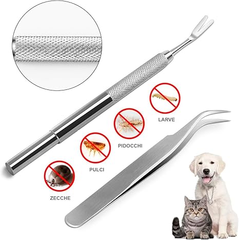 Lot De 2 Pinces En Acier Inoxydable Pour Enlever Les Tiques Les éclats De Verre Le Bois Des Personnes Et Des Animaux