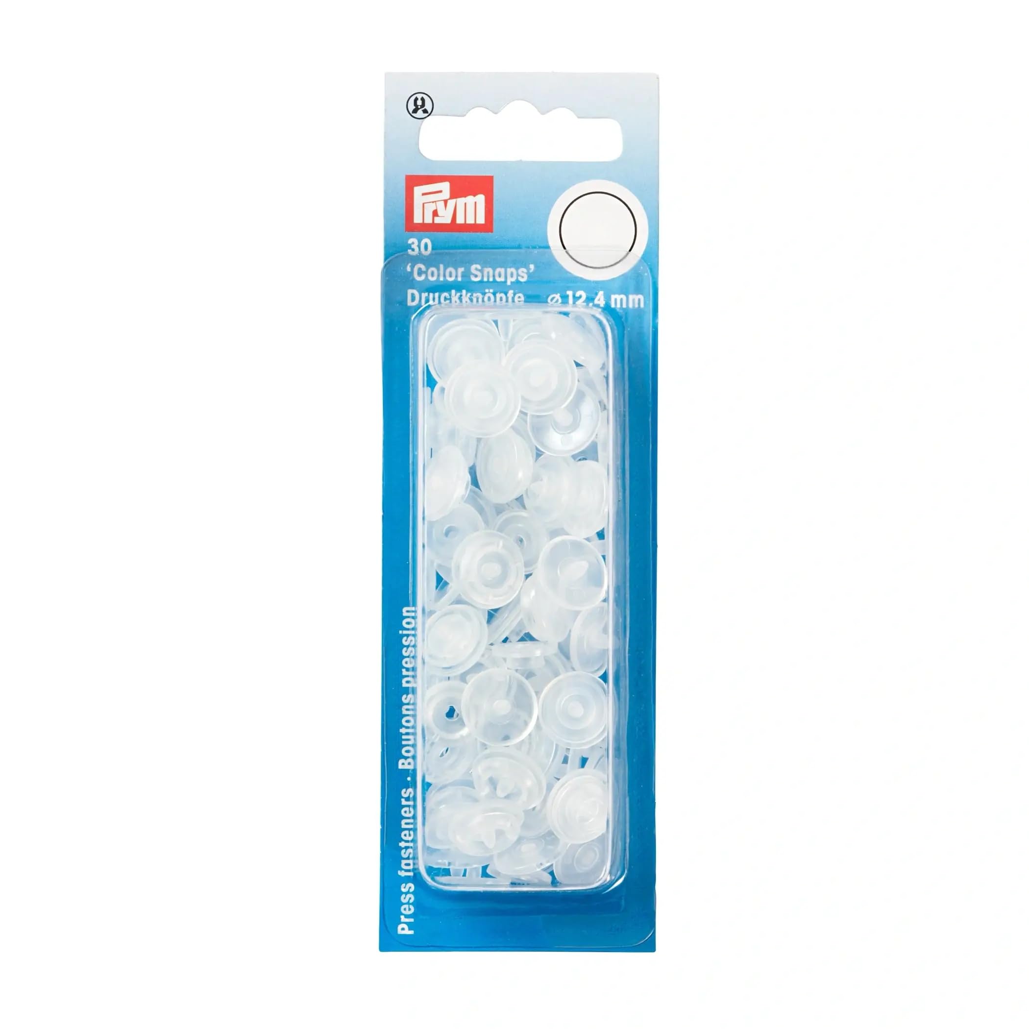 Prym - Transparent (12.4mm) Press Fasteners - 1 Count