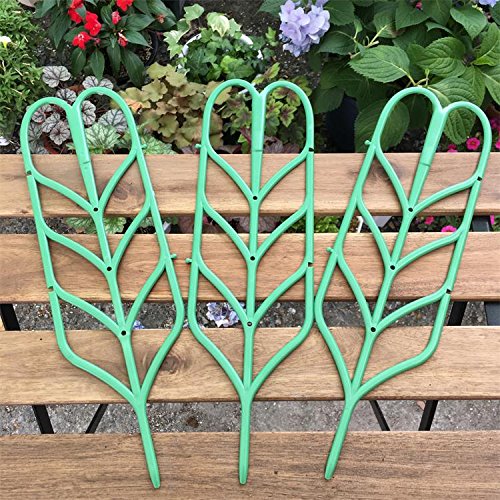 ASSR Garden Trellis, DIY Garden Plant Pot Leaf Shape Mini Climbing Trellis Plant Support(9 Pack)