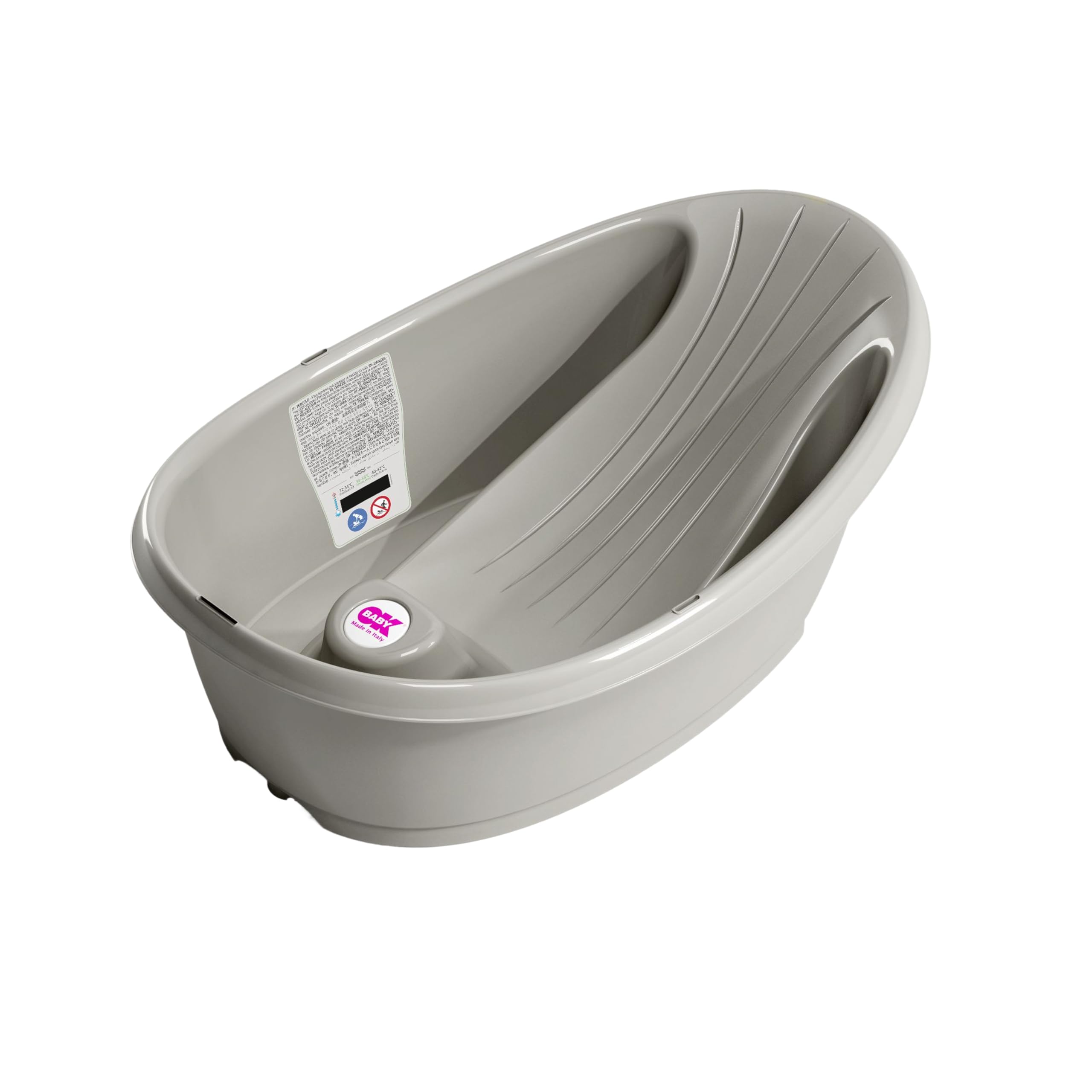 OKBaby Onda Baby Compact Shower Bath with Thermometer Grey