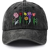 Tynqwegui Garden Hats for Women, Adjustable Cotton Embroidered Gardening Baseball Cap