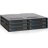 ICY DOCK 6 x 2.5" SATA /SAS HDD/SSD Hot Swap Mobile Rack / Cage in 1 x 5.25" Drive Bay Comparable to Tray-less Design - ExpressCage MB326SP-B