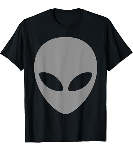 Amazon.com: Alien Head Tshirt Green Alien Grey Shirt T-Shirt