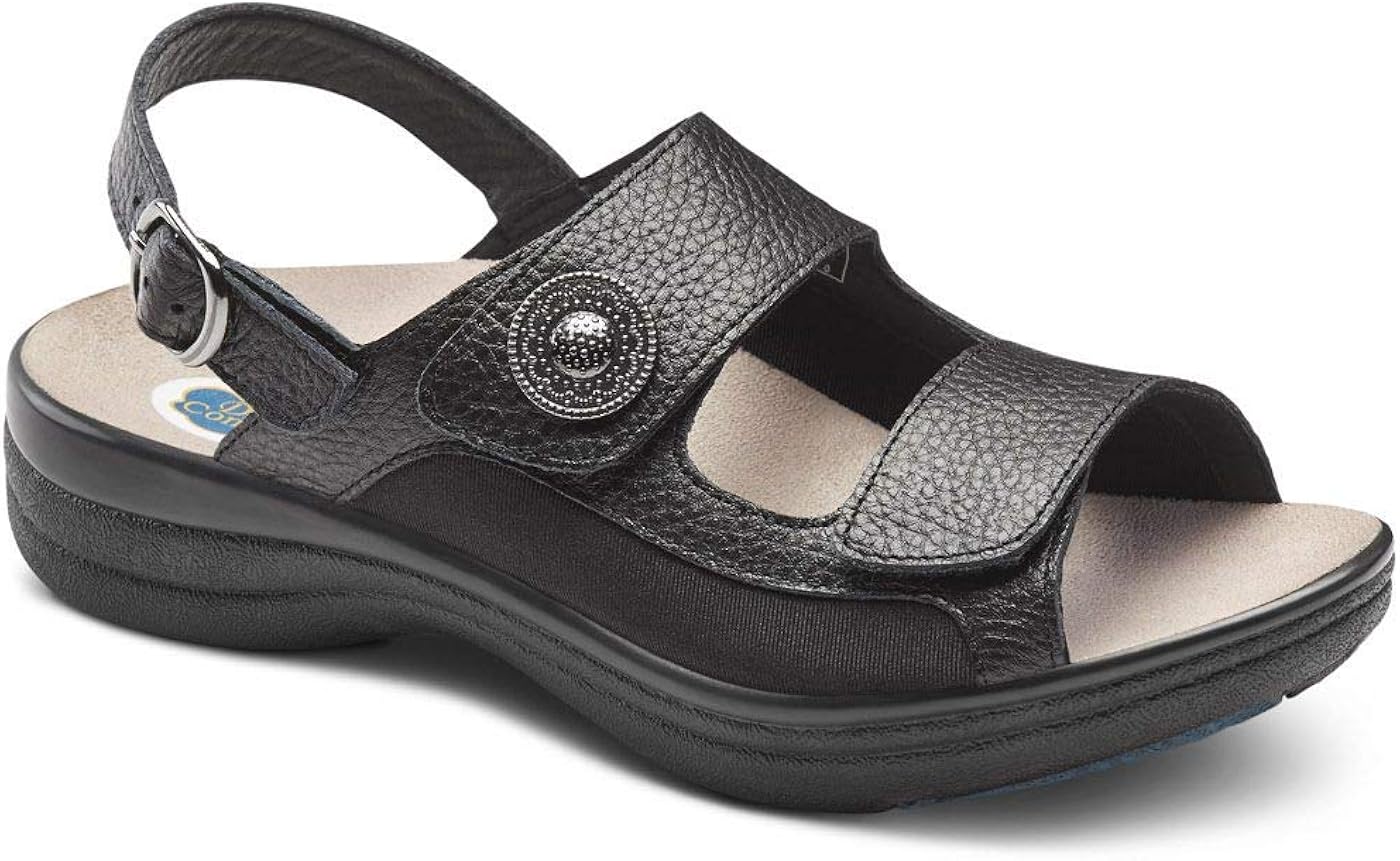 comfortable black sandals