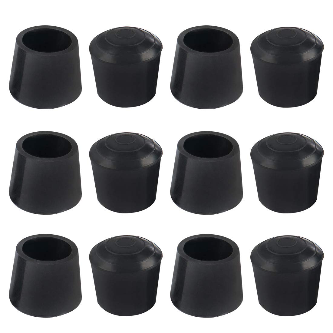 sourcing map 12pcs Chair Leg Tips Caps 19mm 3/4 Inch Rubber Furniture Table Feet Cover Floor Protector Reduce Noise Prevent Scratches