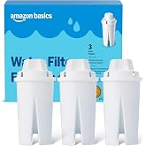 Amazon Basics Enhanced Water Filter, Brita Filter Replacement, 3-Pack | Brita water pitcher filters improve tap water taste; contaminant reduction, WQA &amp; NSF certified, BPA-Free