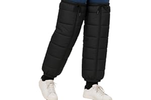 Cuffbow Cycling Leg Knee Warmers Thermal Waterproof Winter Thermal Knee Brace Zipper Motorcycle Warm Leg Sleeves Pads Guards Protectors for Men Women Skate Skiing Cycling Snowboarding Outdoor Sports