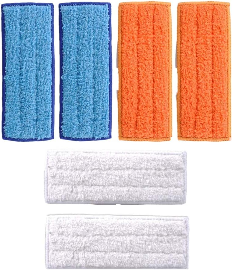 LICORNE Mop Heads Washable Mopping Pads for IRobot Braava Jet 240 241 Mop Pads, Reusable Wet Damp Dry Pads Sweeping 6 Pcs