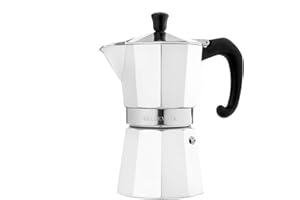 Bellemain Stovetop Espresso Maker | Italian Moka Pot Espresso Maker, Classic Aluminum Design Mocha Pot for Home Brewing & Camping | Easy to Use & Clean - 6-Cup, White