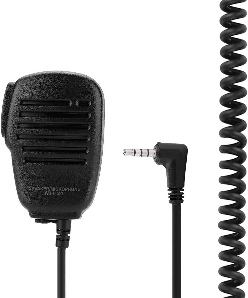 Walkie Talkie Speaker Microphone, 3.5mm Headphone Jack Handheld