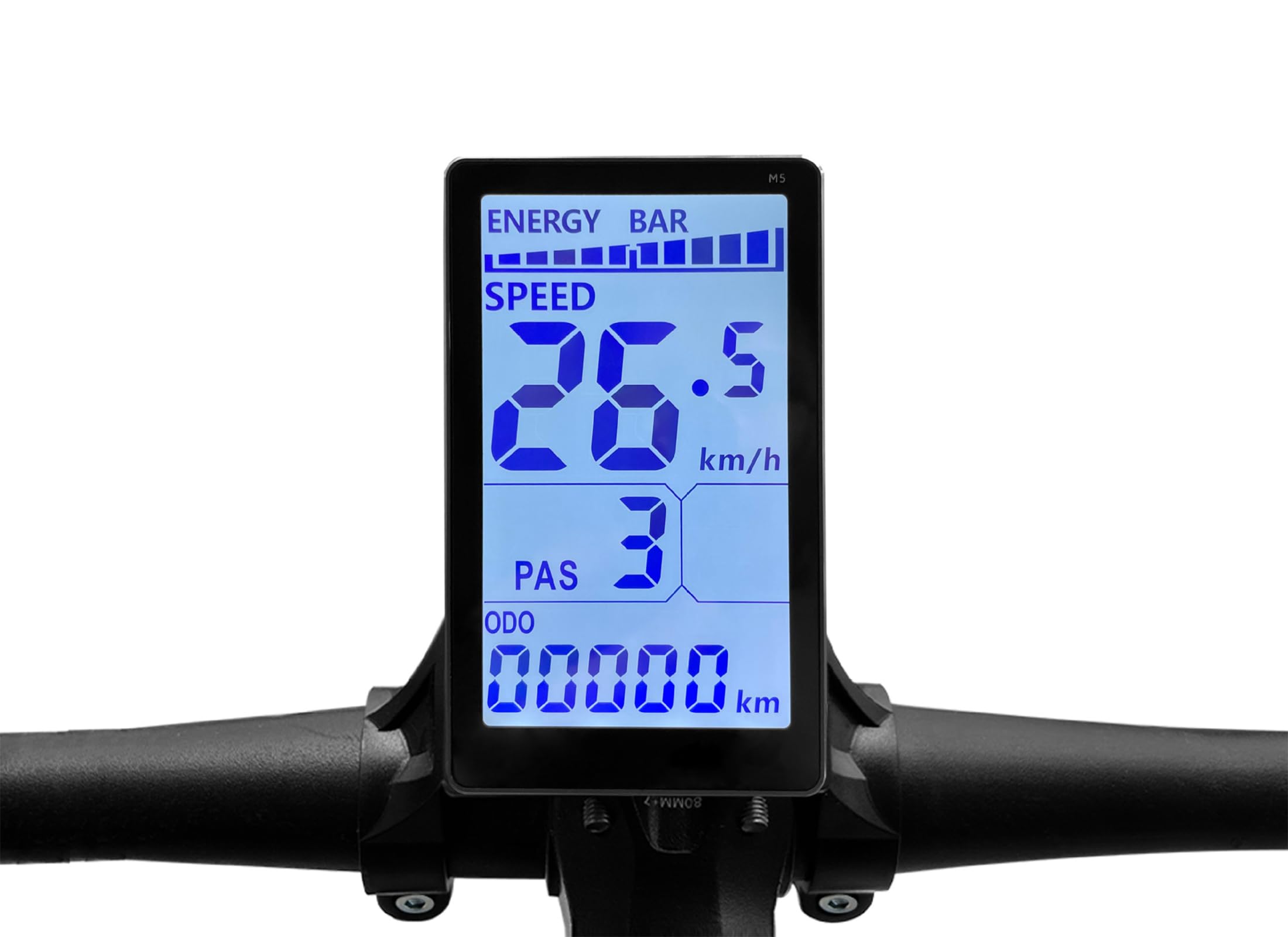 Dpofirs 2023 M5 EBike LCD Display, Electric Bicycle Scooter LCD Panel Screen,E Bike Accessory Odemeters Screen for 1.25inch 0.87inch Diameter Handlebars,No. 2 Communication Protocol