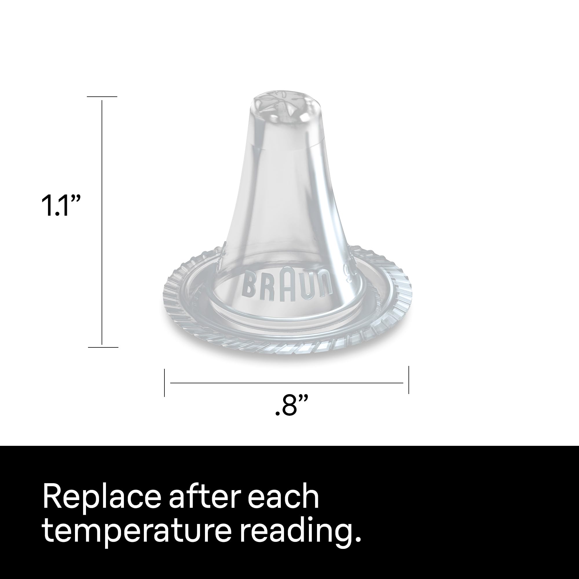 Braun ThermoScan Lens Filters for Ear Thermometer, Disposable Covers, Clear, 40 Count