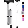 HONEYBULL Walking Cane for Men & Women - Foldable, Adjustable, Collapsible, Free Standing Cane, Bumper Base Tip, Heavy Duty | Walking Sticks for Seniors & Adults
