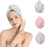Good Nite Microfibre Hair Drying Towel Wrap 3 Pack Pink Blue Purple
