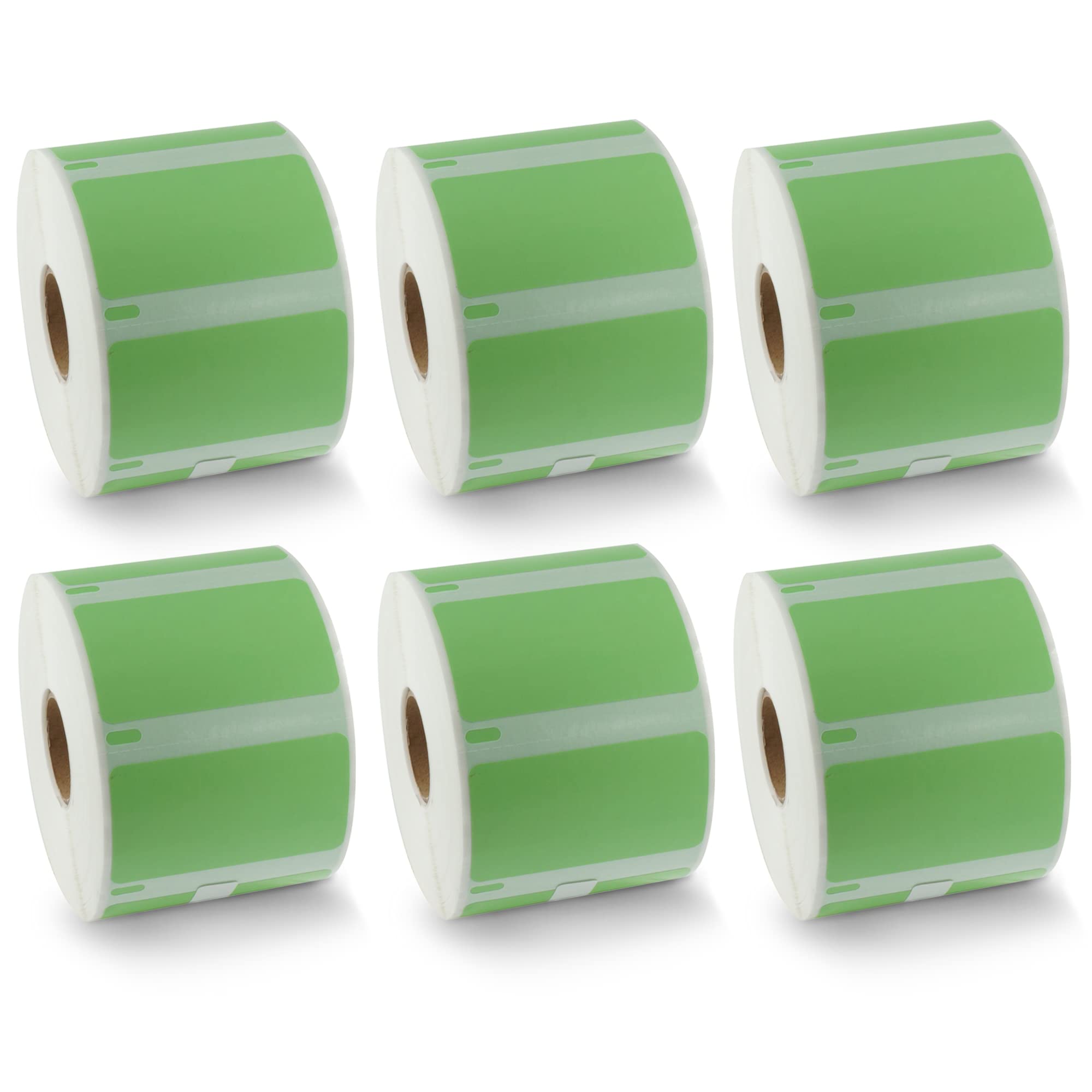 BETCKEY - 6 Rolls Green Multi-Purpose Labels Compatible with DYMO 11354(S0722540), 57mm x 32mm, 6000 Colored Labels Compatible with DYMO LabelWriter 450, 4XL, NOT Fit 550 or 5XL