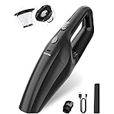 TANYO Handheld Car Vacuum Cordless, Portable Vacuum Cleaner with High Power Suction, Rechargeable Hand Held Vacuum, Mini Handheld for Car Home Office, Pet Hair, Black