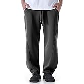 CANGHPGIN Mens Baggy Sweatpants Wide Leg Cotton Sweat Pants for Men Lounge Pant with Pockets