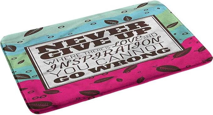 Amazon.com: Ahuimin Quotes Soft Bath Mat Extra Absorbent Memory Foam