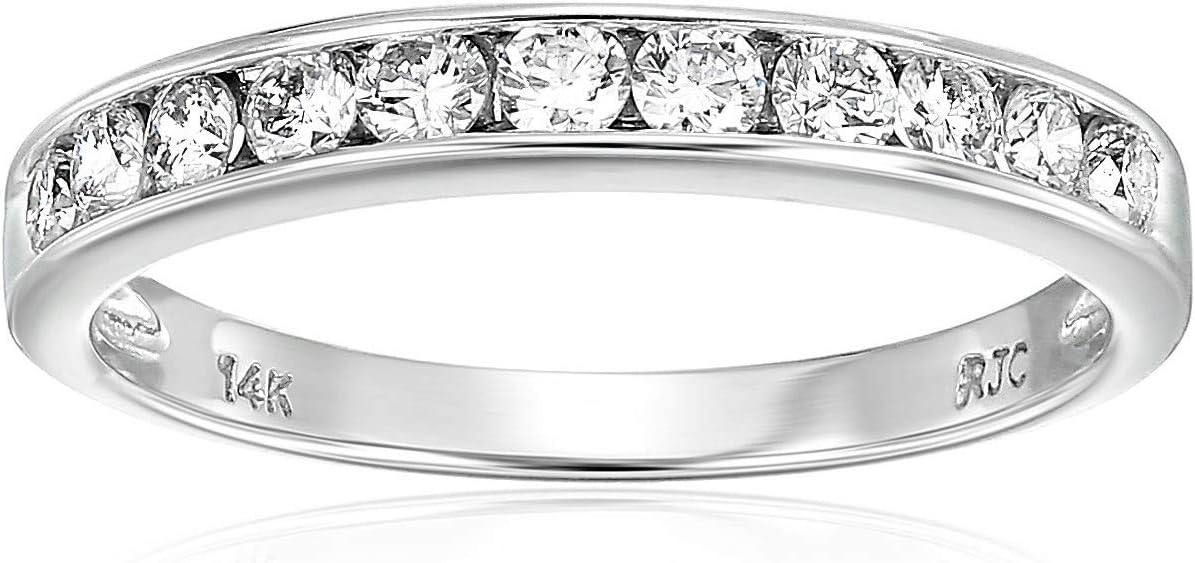 1/2 cttw Classic Diamond Wedding Band in 14K White or Yellow Gold Channel Set