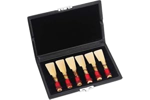 Porta Ance Fagotto,Boite Anches Basson,Bassoon Reed Case Box,PU Leather Cover Black Bassoon Reed Container Box Case with Slot