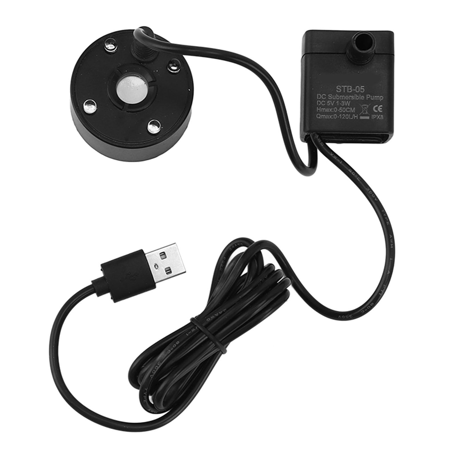 USB Mist Maker Fogger with LED, Fog Maker Machine with Pump, LED Colorful Lighting Water Fountain Pond Fog Atomizer 5V Fog Machine for Pond Garden Office (Black)