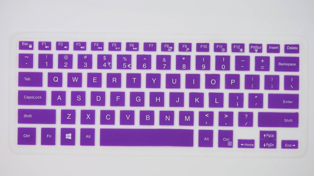 HYAIT 1Pcs Colorful Silicone Keyboard Protector Skin Cover for Dell Inspiron 14 3446/3447,14C/14(3000/5000 Series),14MR/MD/M SEMI-PURPLE