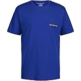 Calvin Klein Boys Short Sleeve Pocket Logo Crew Neck T-Shirt, Soft, Comfortable, Relaxed Fit