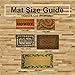 DII Floral Design Collection Natural Coir Doormat, 17x29, Black Ferns
