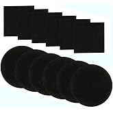 Compost Bin Filters, 12 Pcs, Activated Carbon Filters for 1/1.3 Gallon Compost Bin, Kitchen Compost Pail, 6 Round 6.5 inch and 6 Square 4.65 inch Diameter