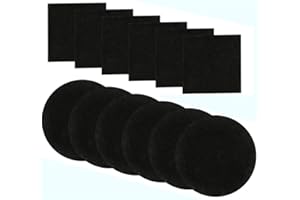 ABAKOO Compost Bin Filters, 12 Pcs, Activated Carbon Filters for 1/1.3 Gallon Compost Bin, Kitchen Compost Pail Filters, 6 Round 6.5 inch and 6 Square 4.65 inch Diameter